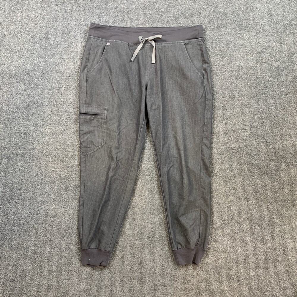 Figs Joggers Womens M Medium Gray Zamora Scrub Stretch Cargo Drawstring Pants - Picture 2 of 14